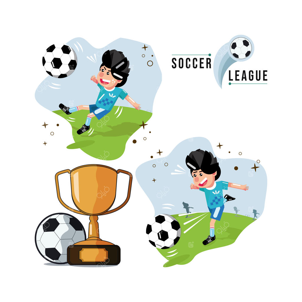 تصویر برداری لیگ فوتبال کودکان