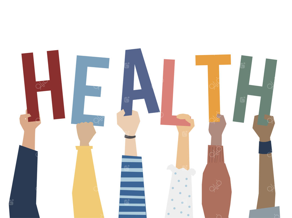 تصویرسازی دست‌ها در حال نگه داشتن واژه سلامت