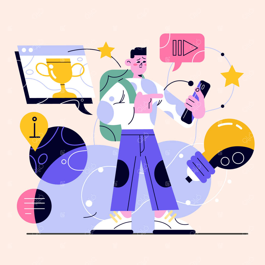 تصویرسازی نسل آلفا با دست کشیده شده