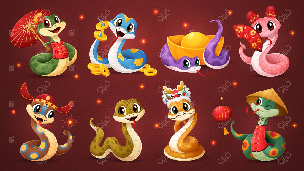 شخصیت‌های کارتونی مار برای سال نو قمری چینی