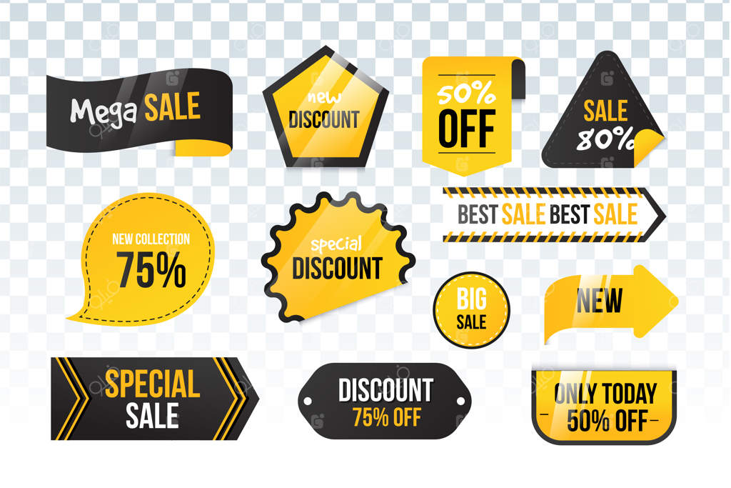 مجموعه برچسب‌های فروش واقعی