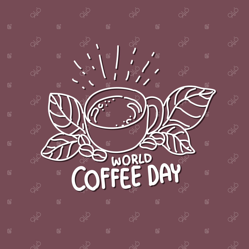 تصویرسازی کارتونی فنجان قهوه