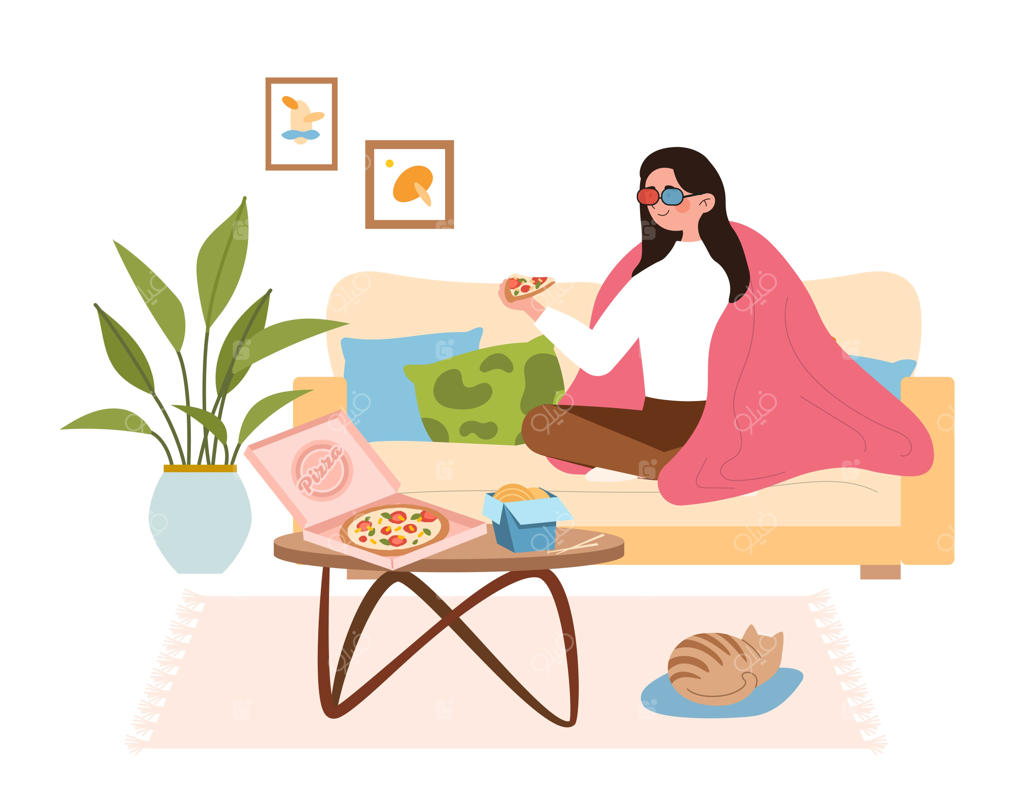 تماشای فیلم همراه با غذای بیرون بر