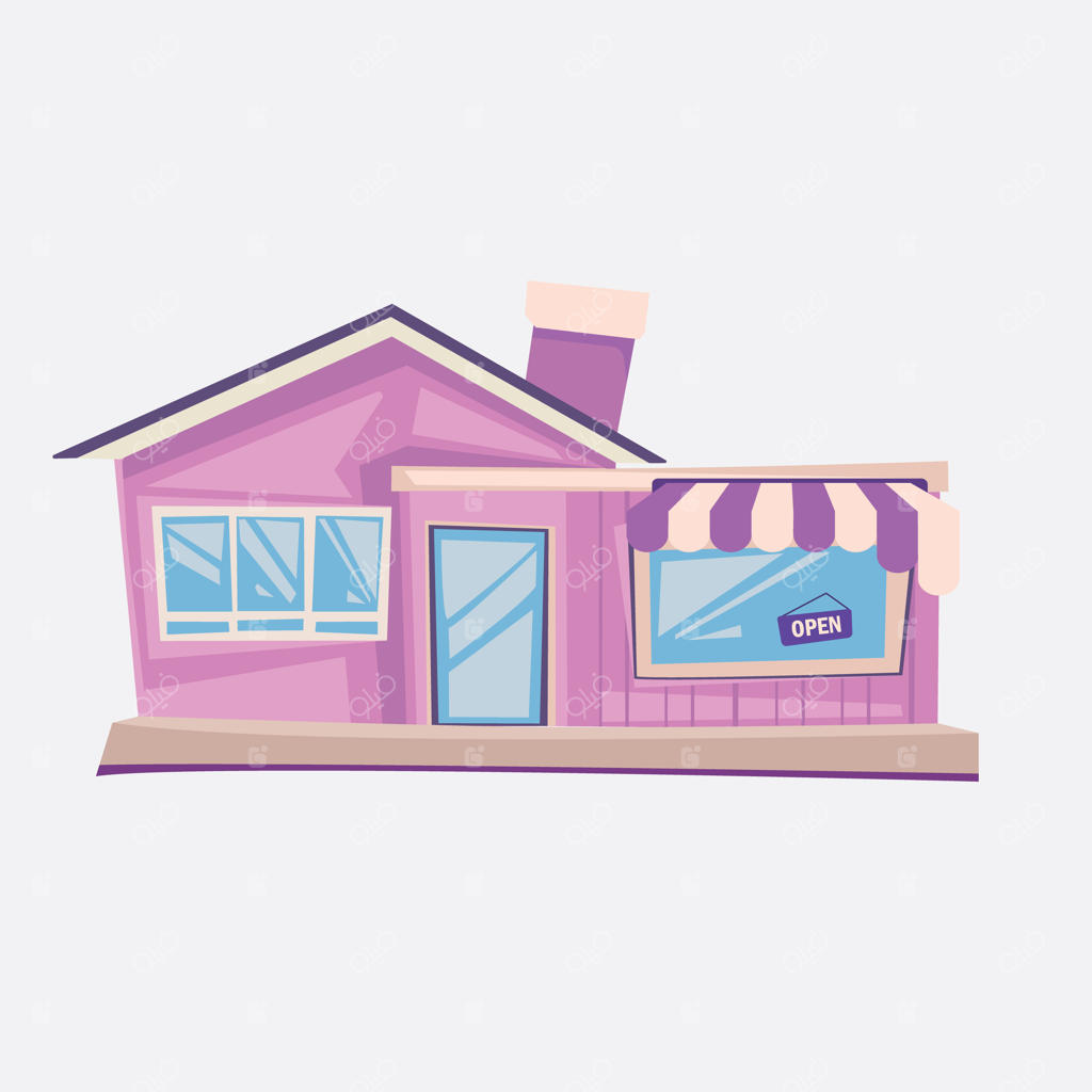 طراحی تخت و مینیمال خانه بنفش با یک پریز