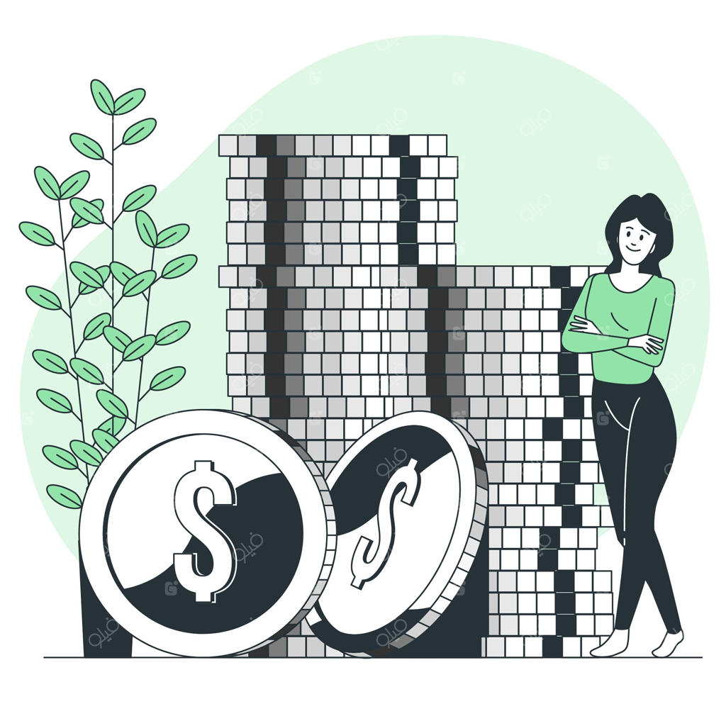 تصویرسازی مفهوم سکه‌ها