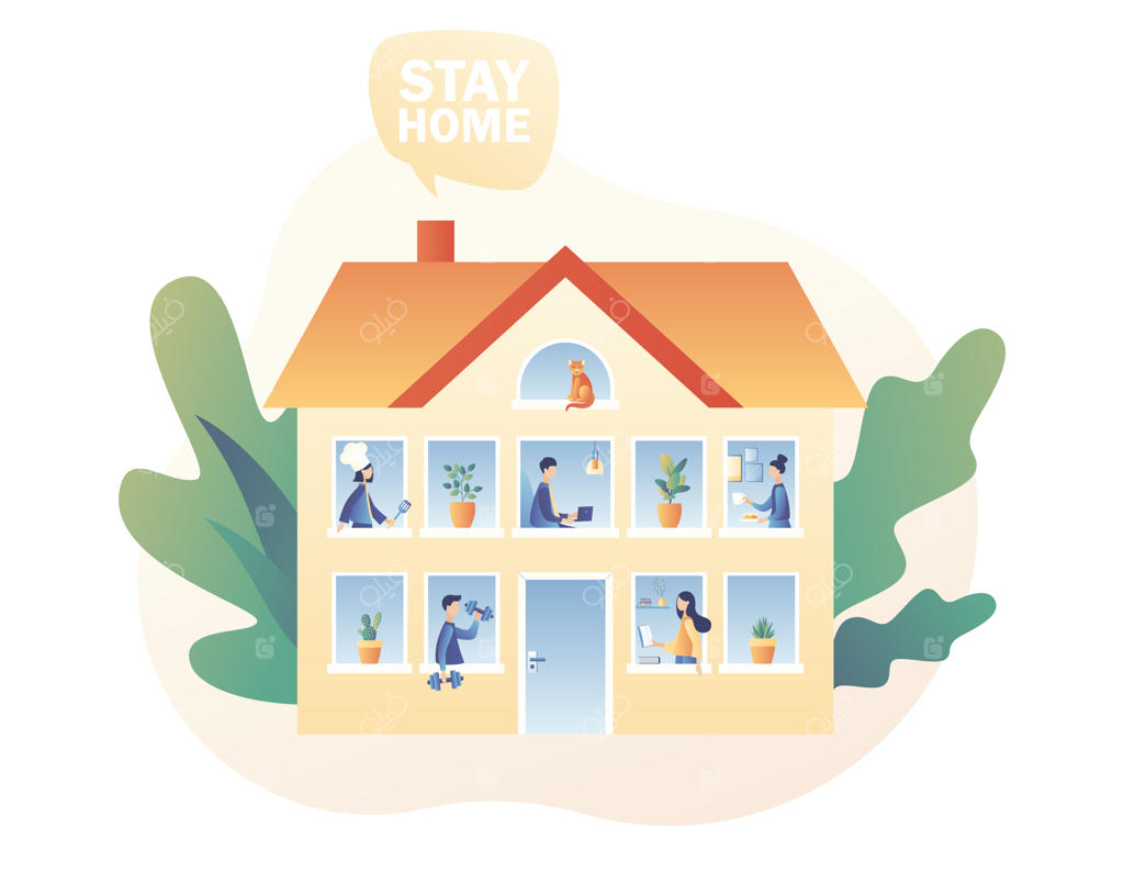 اقامت در خانه: قرنطینه و خود ایزوله‌سازی در دوران همه‌گیری جهانی ویروس