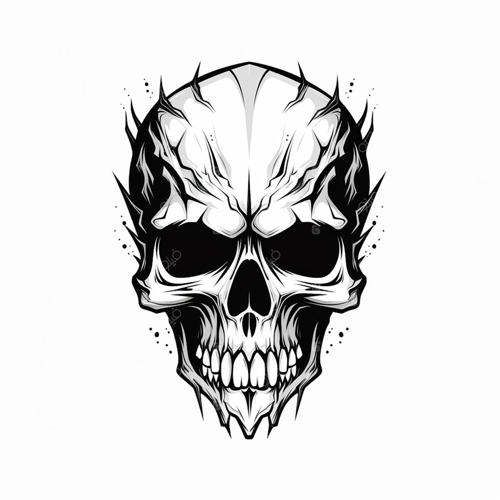 جمجمه‌ای با یک جمجمه و جمجمه‌ای دیگر روی آن