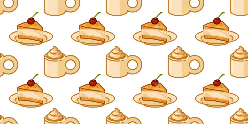 طرح فنجان قهوه با کیک یکپارچه