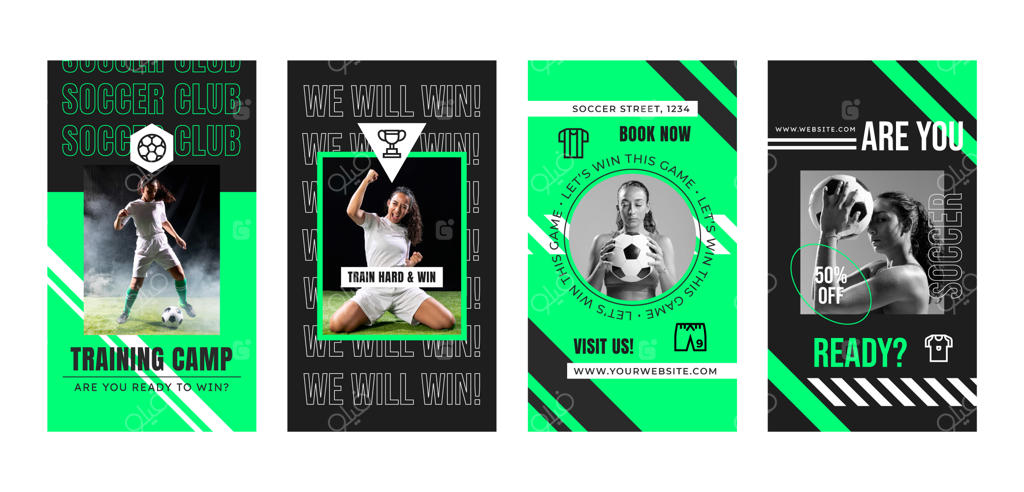 مجموعه استوری‌های اینستاگرام تخت فوتبال