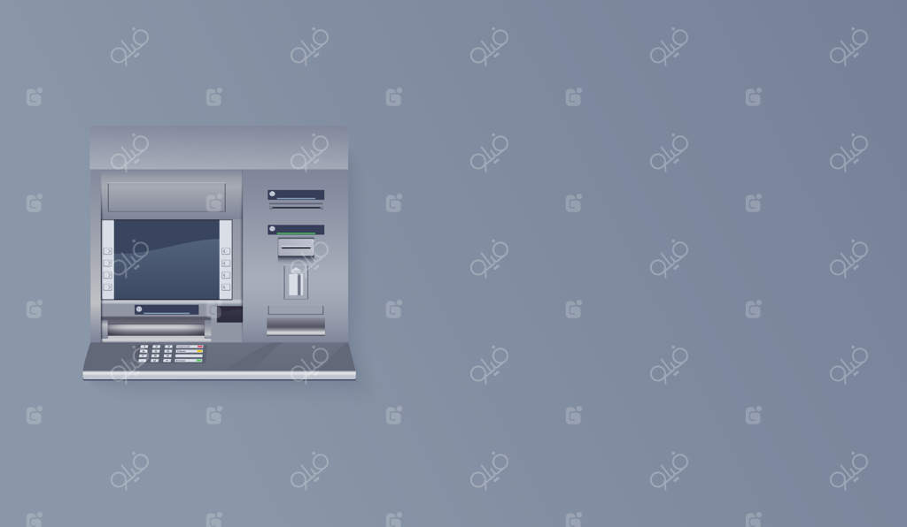 دستگاه خودپرداز روی دیواری خالی: تصویرسازی واقع‌گرایانه خودپرداز بانکی