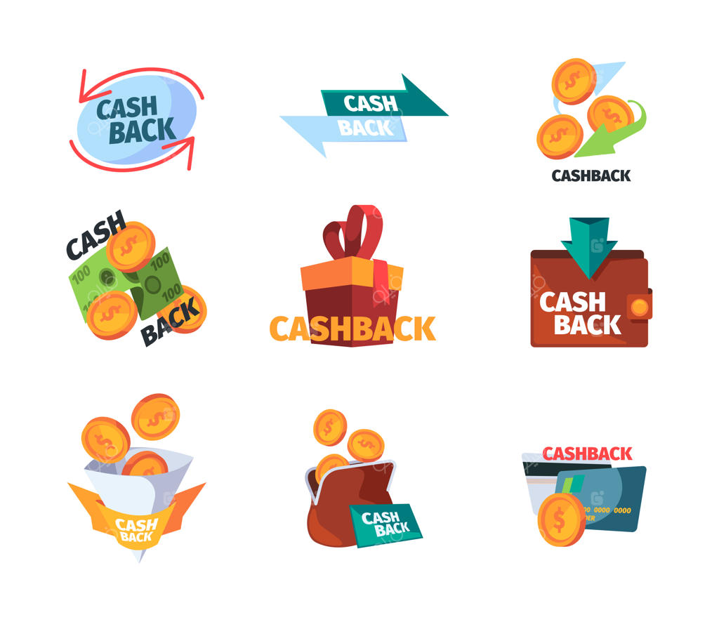 لوگوهای تبلیغاتی بازگشت وجه: طراحی‌های انتزاعی و هندسی برای تبلیغات خدمات مدیریت اعتبار و قالب‌های تجاری جذاب و چشمگیر وکتور