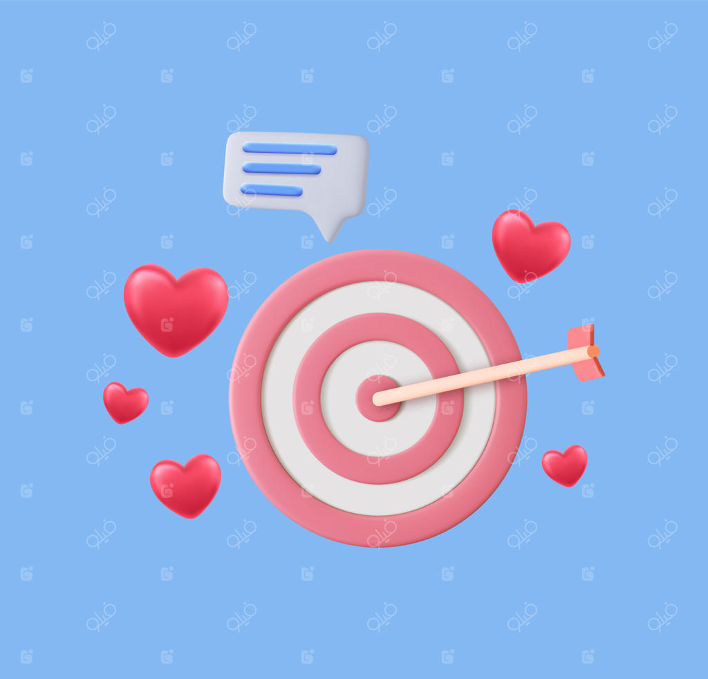 تخته دارت سه‌بعدی با پیکان در مرکز آن