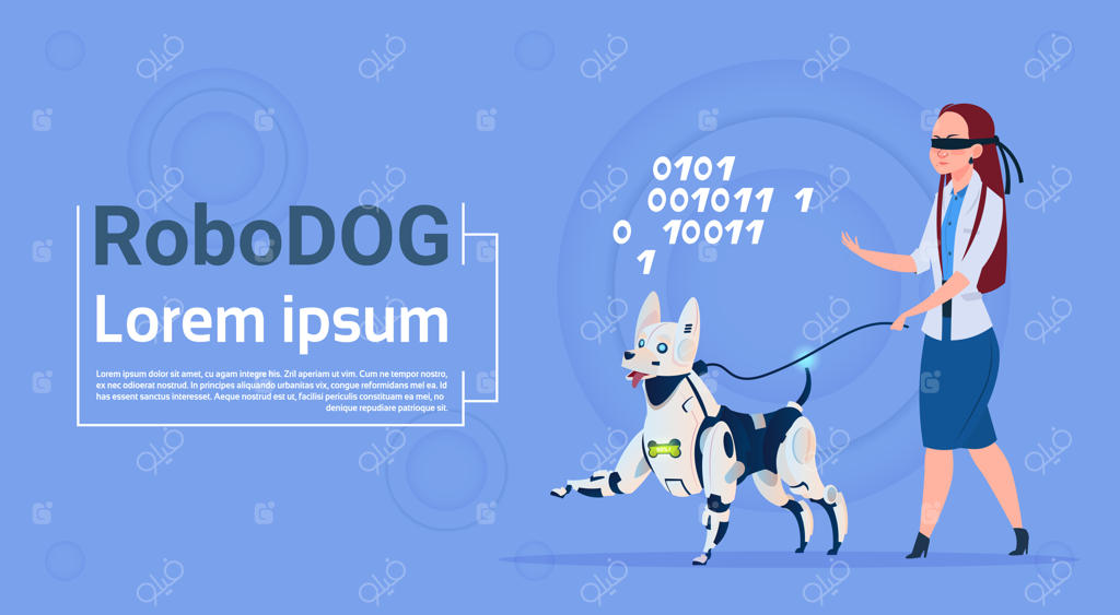 سگ رباتیک راهنمای زن نابینا: کمک‌رسان بامزه و دوست‌داشتنی خانگی