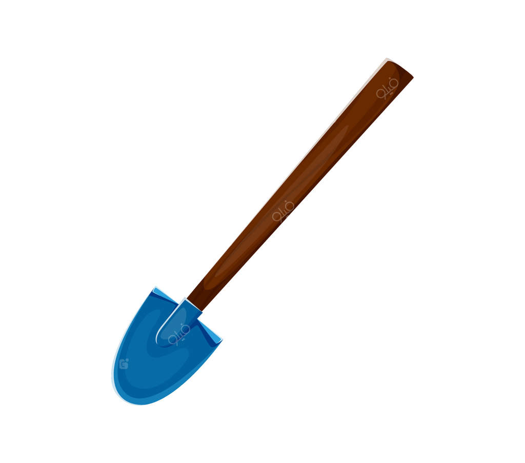 نماد حروف الفبای کارتونی به شکل بیل باغبانی