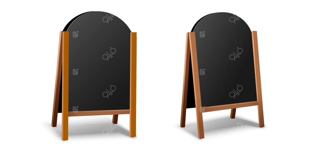 تابلوهای مدرن مشکی به شکل A برای نمایش - Pro Vector