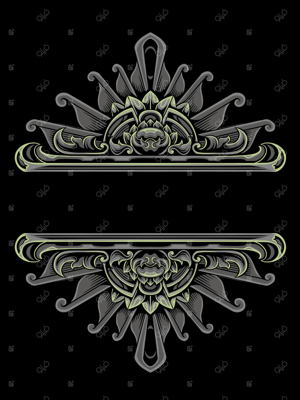 طرح کلاسیک حکاکی شده برای دعوتنامه لوکس - ویرایش رنگ به صورت وکتور