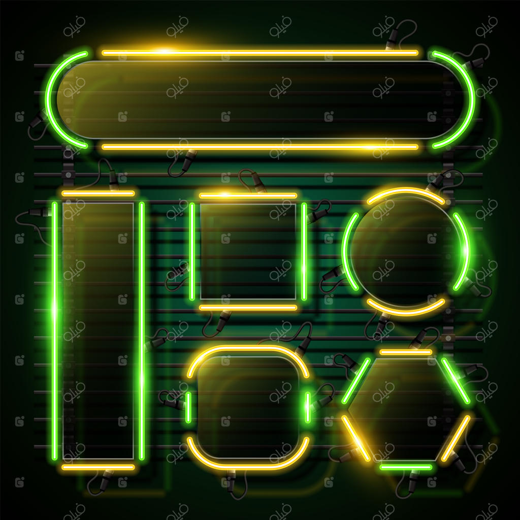 طراحی قالب بنر نئونی.