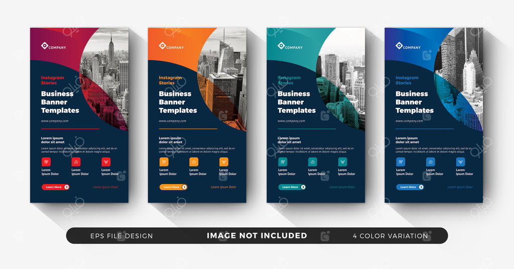 ست بنرهای خلاقانه و تجاری اینستاگرام برای استوری‌ها و فیدها