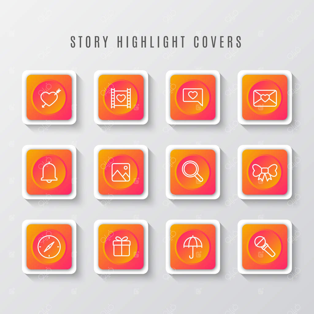 هایلایت استوری‌های اینستاگرام با گرادیانت رنگی