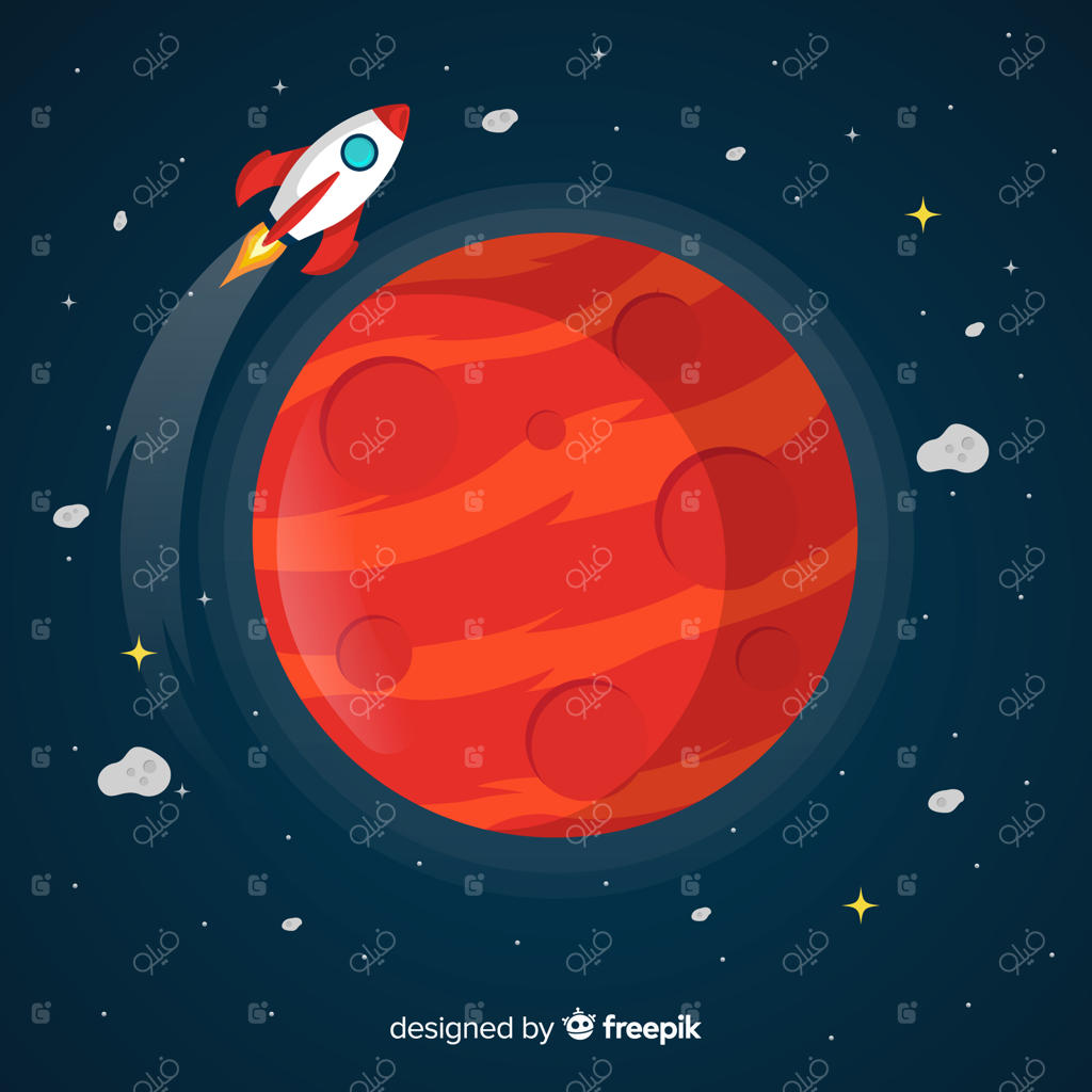 پس‌زمینه مریخ با فضاپیما