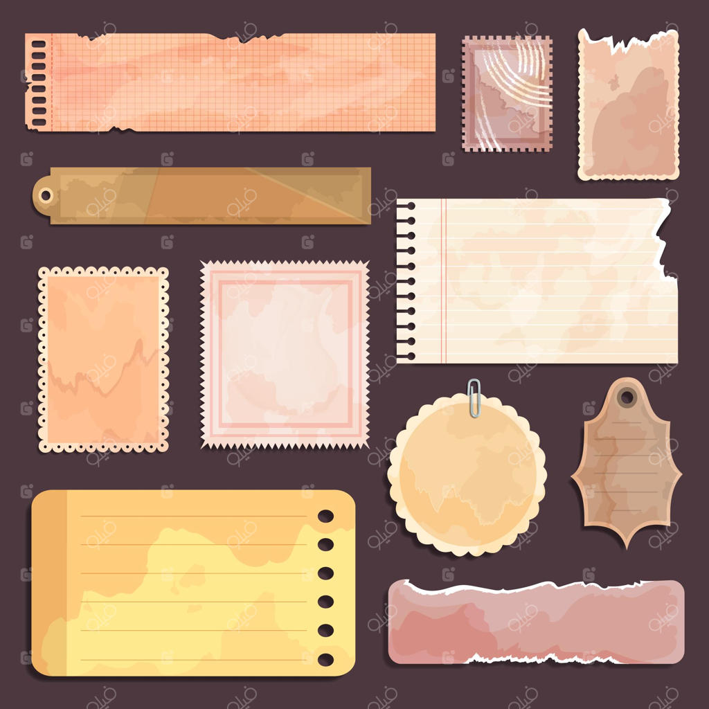 مجموعه کاغذهای نوستالژیک برای اسکرپ‌بوکینگ