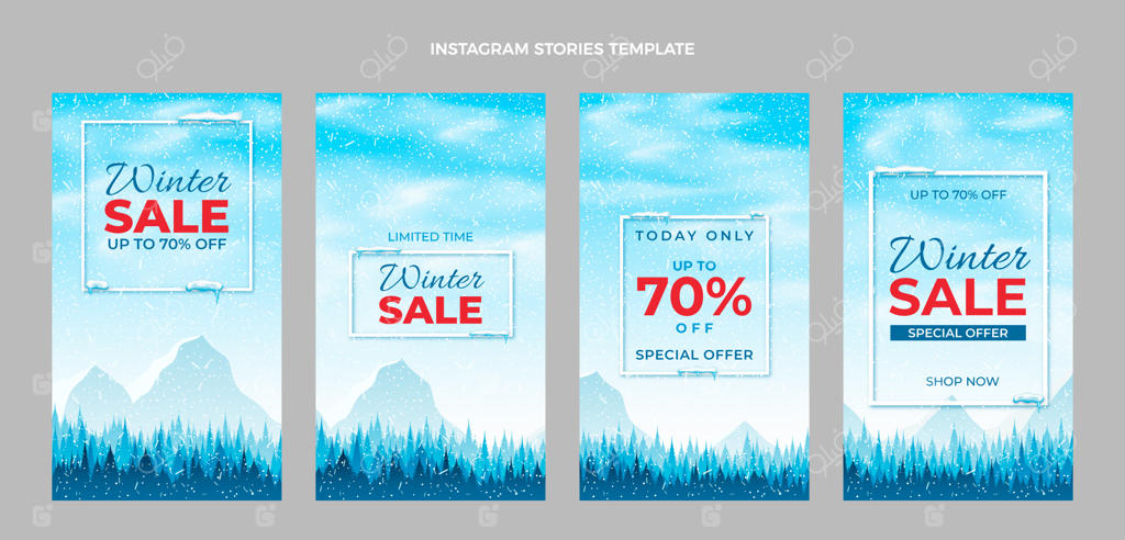 مجموعه استوری‌های زمستانی واقعی برای اینستاگرام