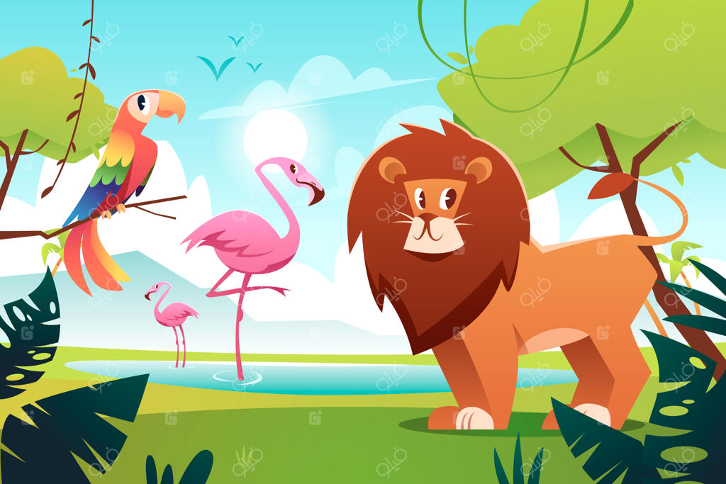 تصویرسازی گرادینت حیوانات وحشی