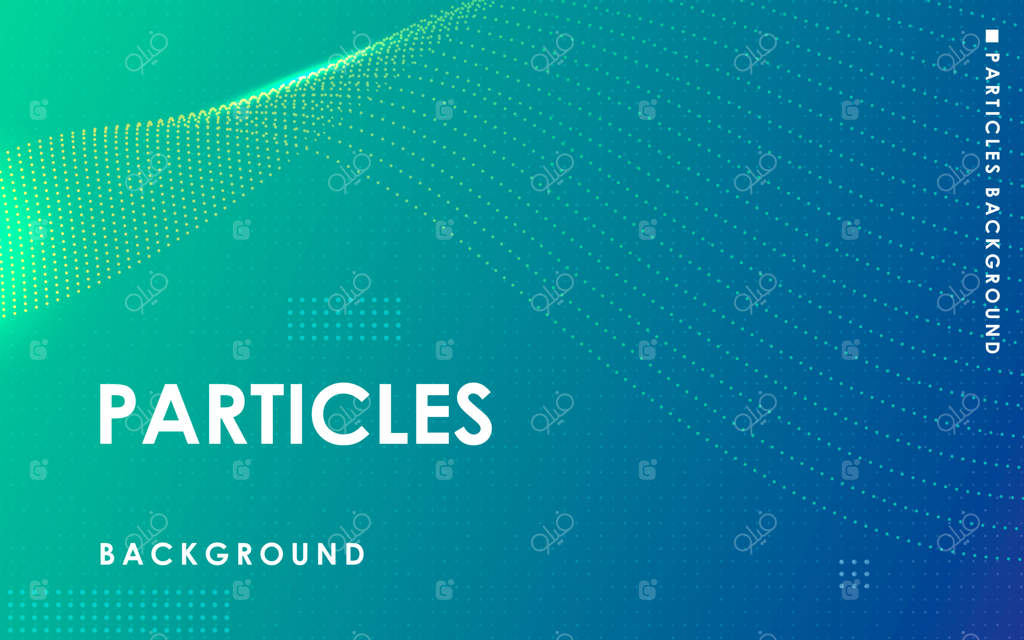 پس‌زمینه سبز ذرات انتزاعی پویا