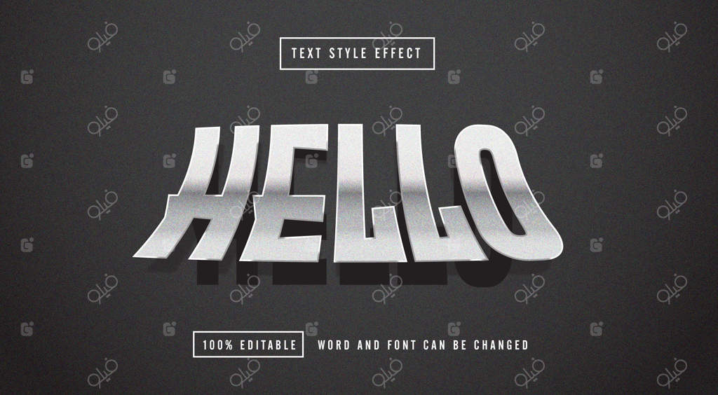 سلام، افکت استایل متن قابل ویرایش