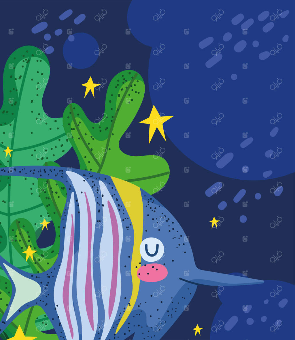 کارتون ماهی و زندگی دریایی