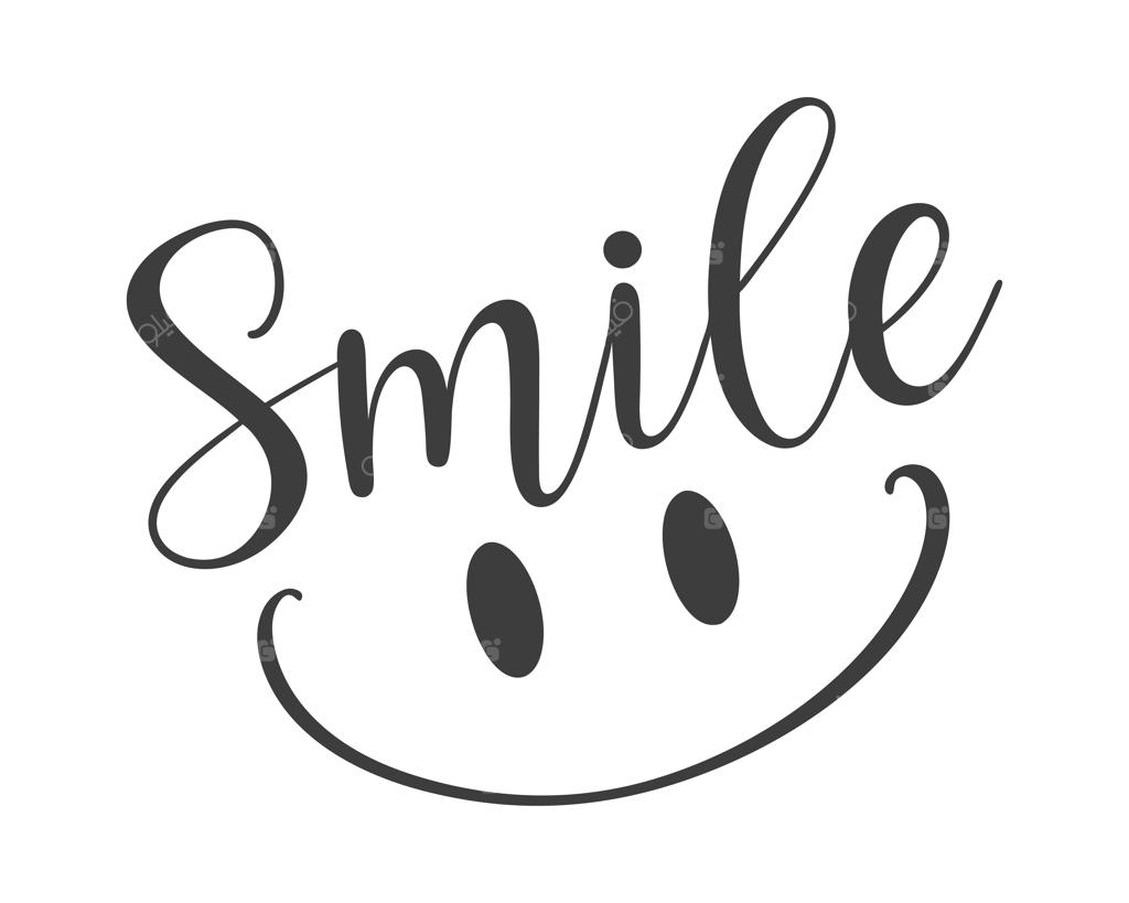 تصویرسازی وکتور تایپوگرافی لبخند به سبک مینیمال