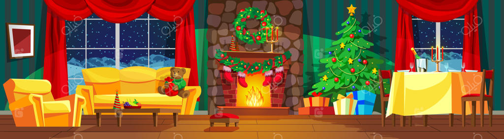 دکوراسیون جشن‌گونه اتاق نشیمن برای سال نو