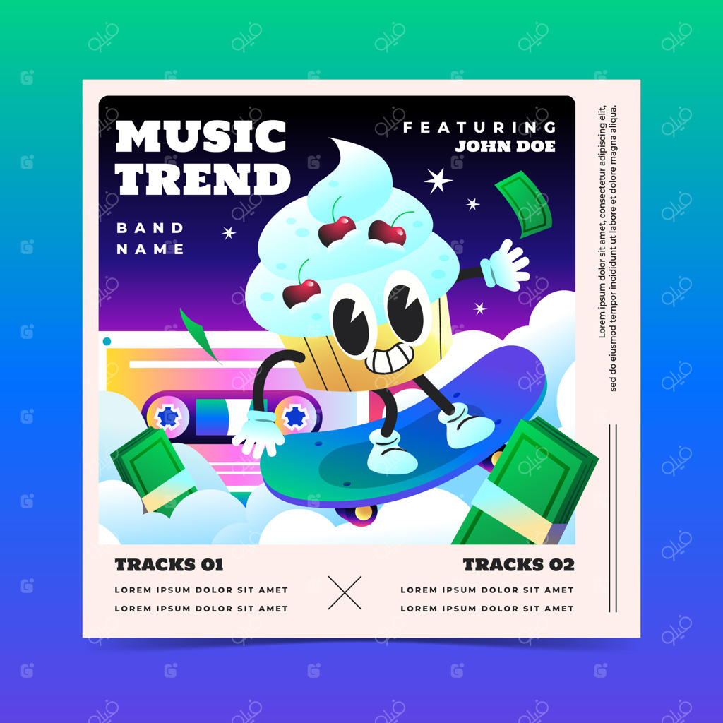 قالب جلد آلبوم گرادینت