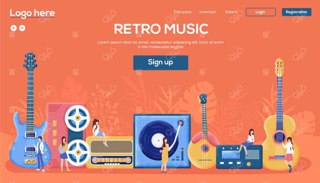 صفحه فرود موسیقی نوستالژیک