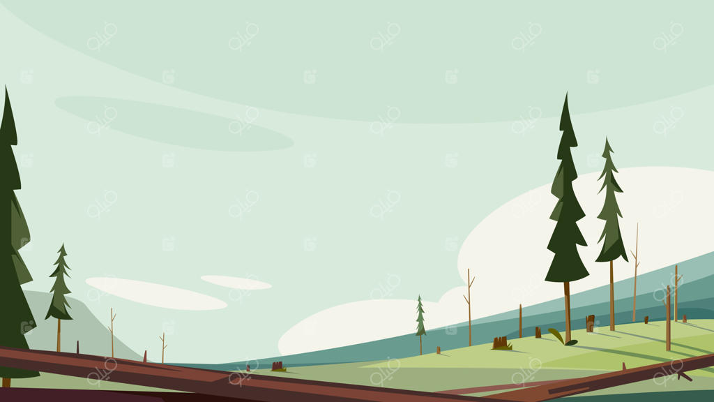 جنگل با درختان قطع‌شده، منظره‌ای از طبیعت مرده.