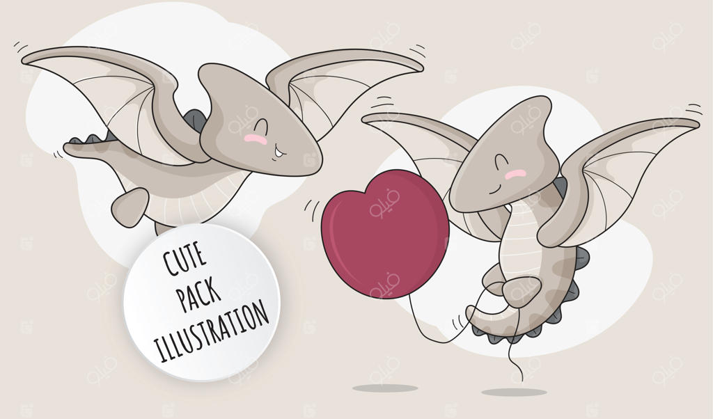 مجموعه‌ای از تصاویر فلت و بامزه بچه پتروسورها