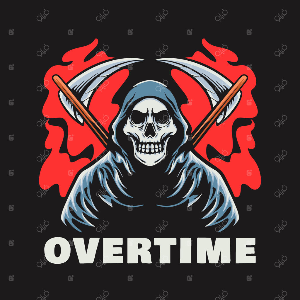 تصویر برداری از مظهر مرگ با تبر