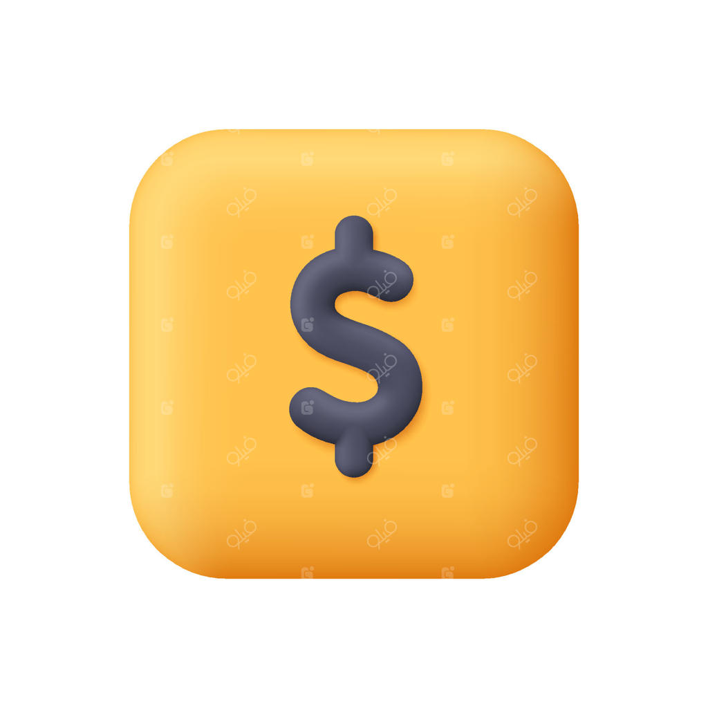 نماد نمادین دلار برای نمایندگی مالی و پول - وکتور حرفه‌ای