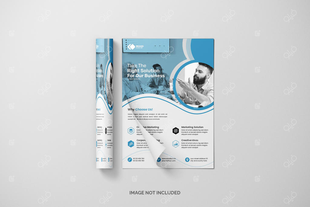 قالب طراحی خلاقانه جلد مجله و تراکت