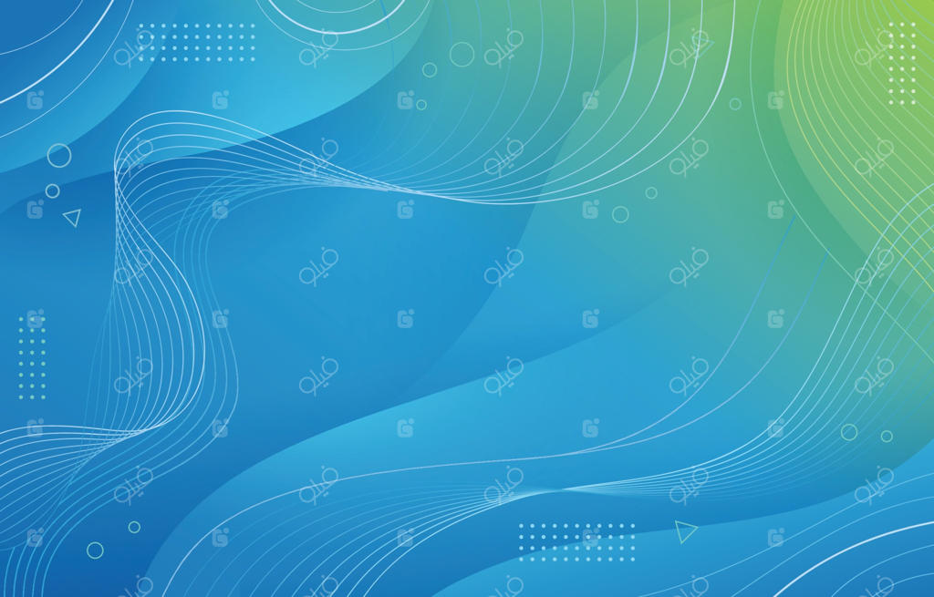 موج هندسی آبی و سبز مدرن