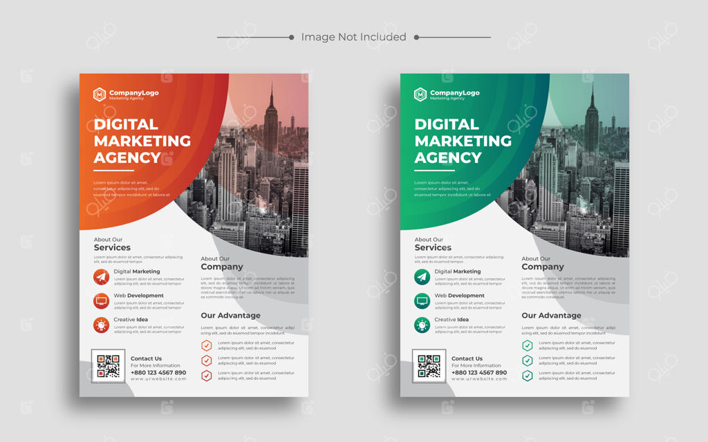 قالب طراحی تراکت شرکتی و تجاری