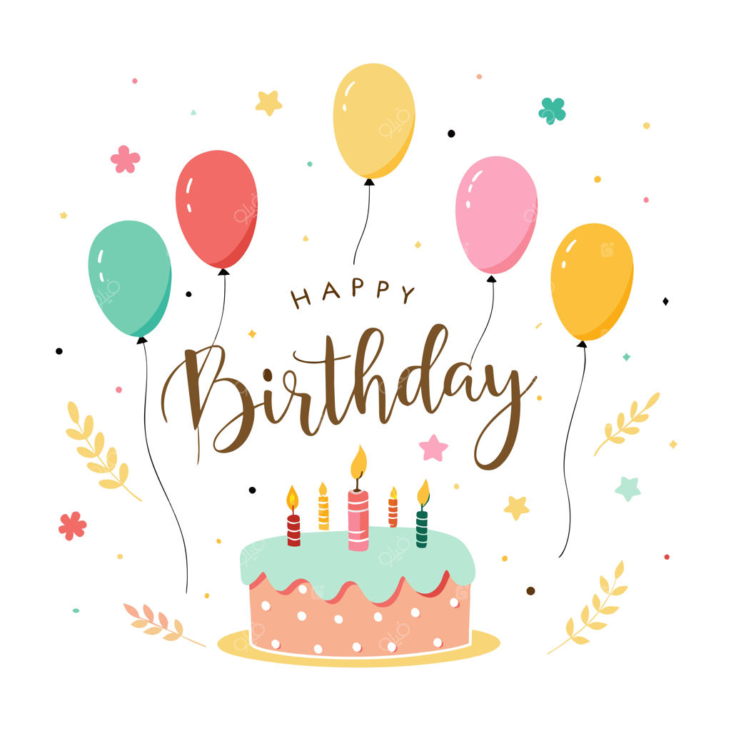 تصویرسازی وکتور کارت تبریک تولد