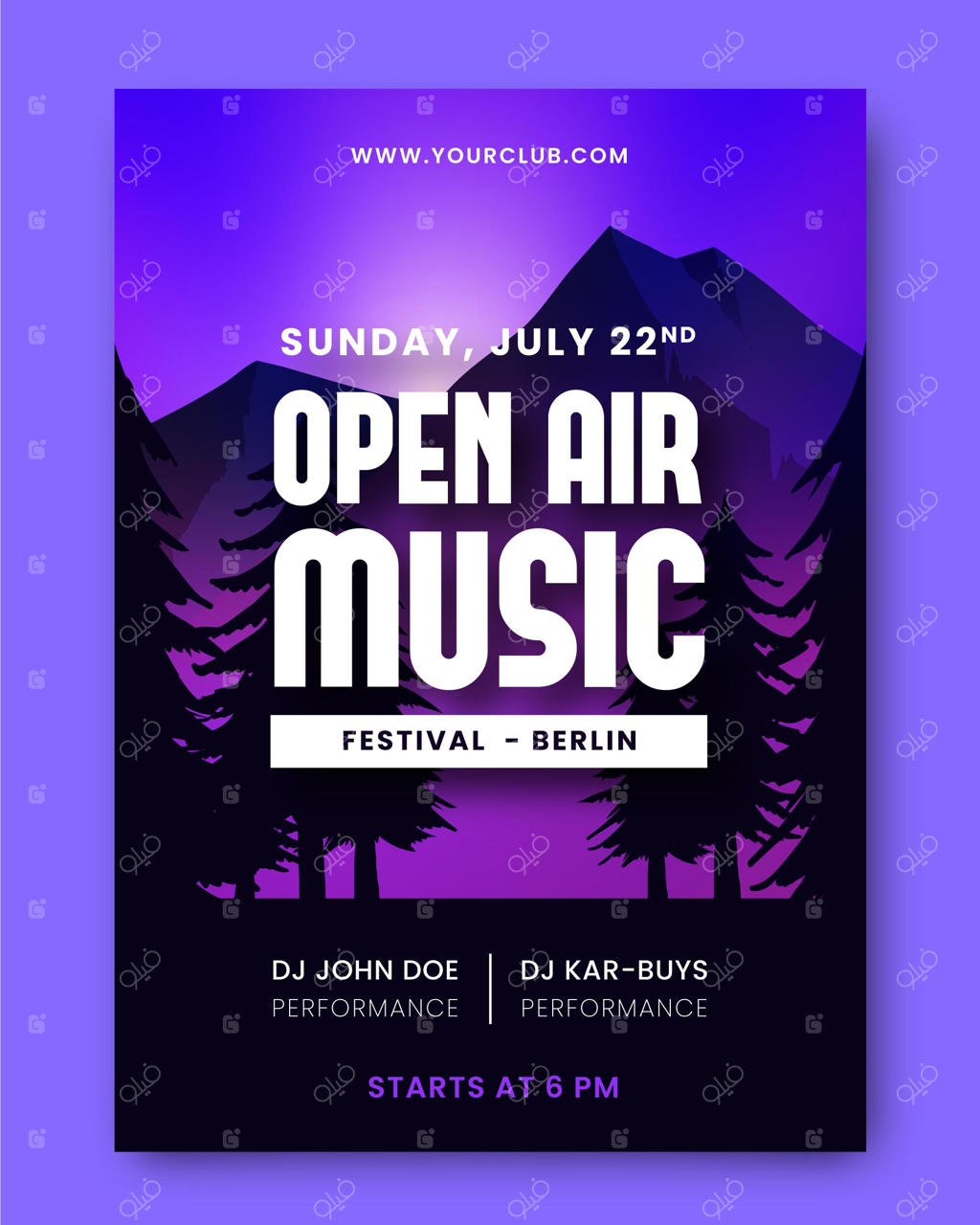 پوستر جشنواره موسیقی در فضای باز