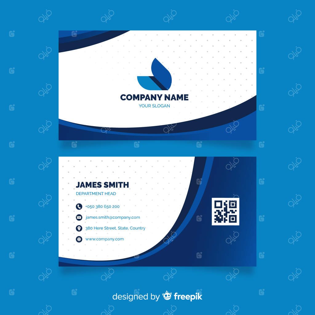 قالب کارت ویزیت مدرن و انتزاعی