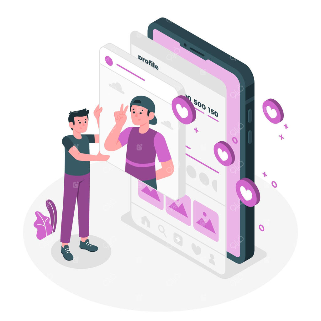 تصویرسازی مفهوم اشتراک‌گذاری اجتماعی