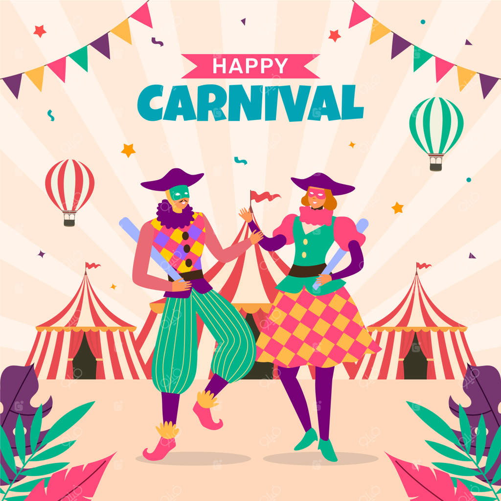 تصویرسازی ساده برای جشن کارناوال