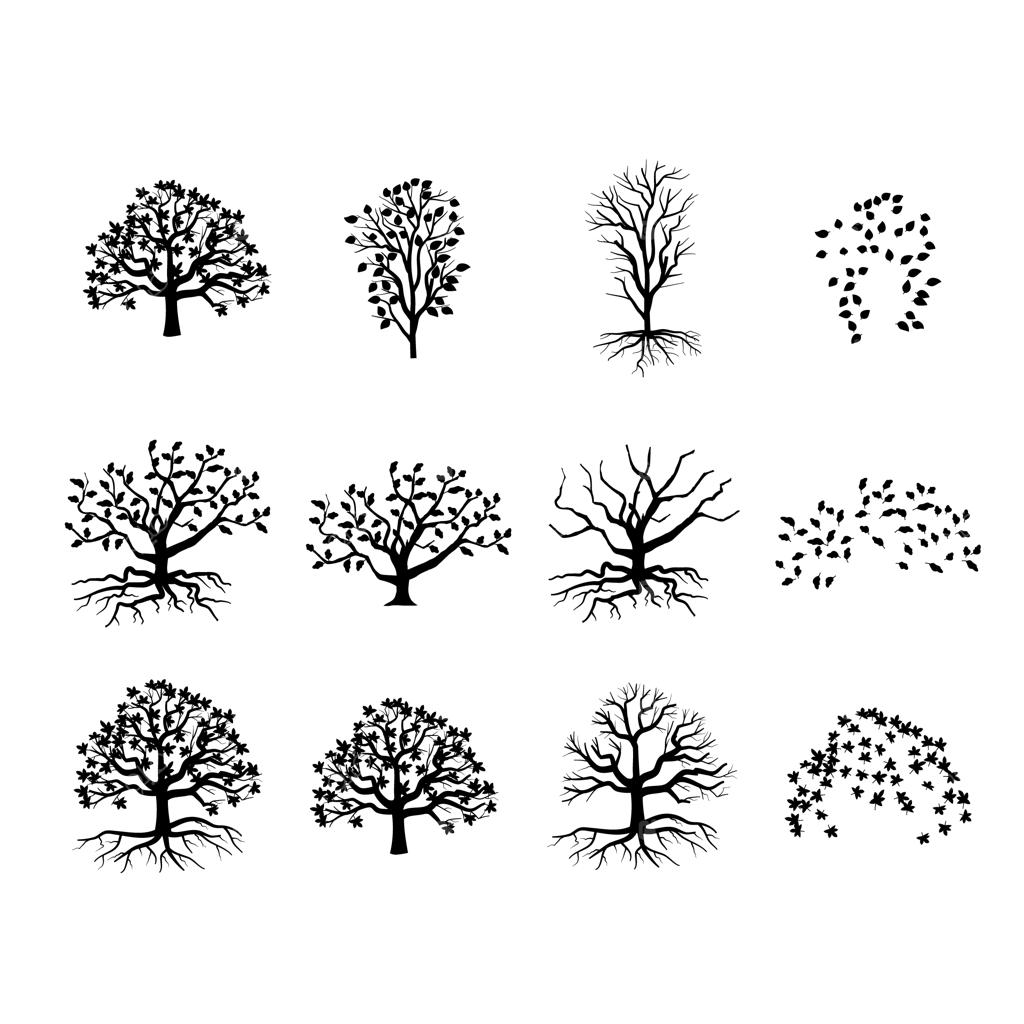 درختی با کلمه درخت روی آن