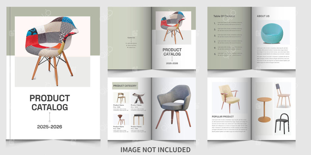 قالب طراحی کاتالوگ و بروشور A4 با سبک مدرن و مینیمال