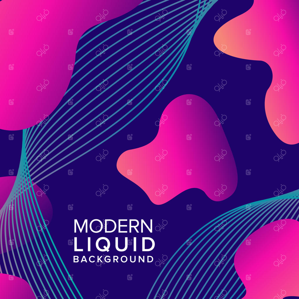 پس‌زمینه‌ای با اشکال رنگی مایع