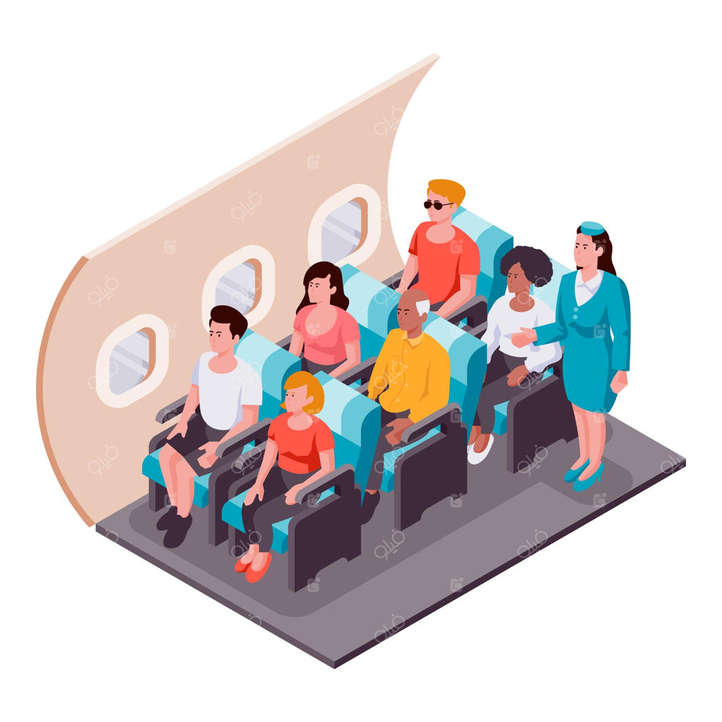 سوار شدن به هواپیما: یک نگاه خلاقانه و تصویری به صورت ایزومتریک